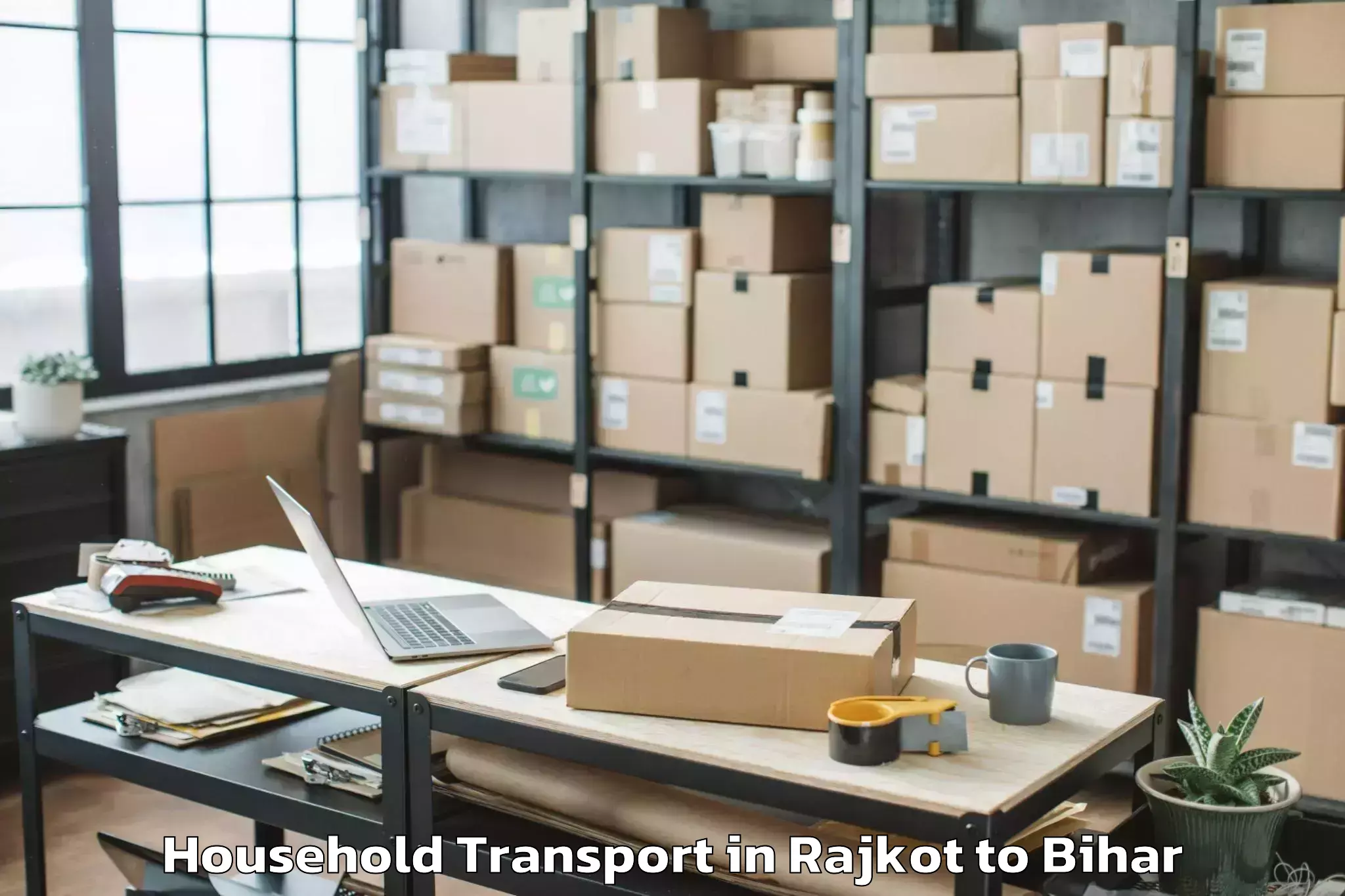 Book Rajkot to Tetaria Household Transport